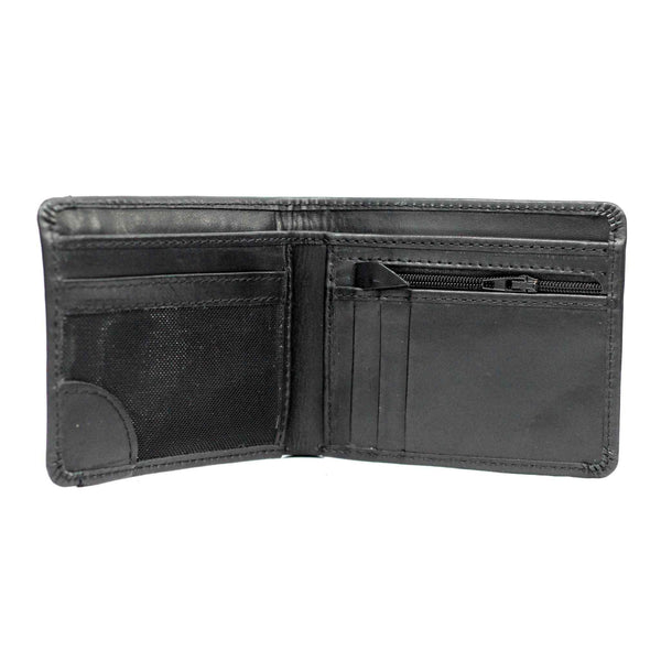 Black PU Leather Bifold Wallet For Men