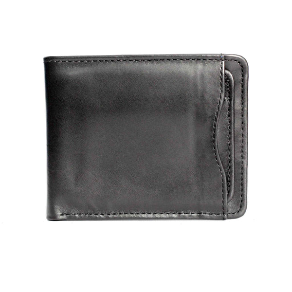 Black PU Leather Bifold Wallet For Men